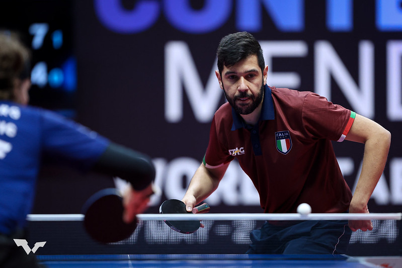 WTT Contender Mendoza 2024 Niagol Stoyanov in azione di diritto