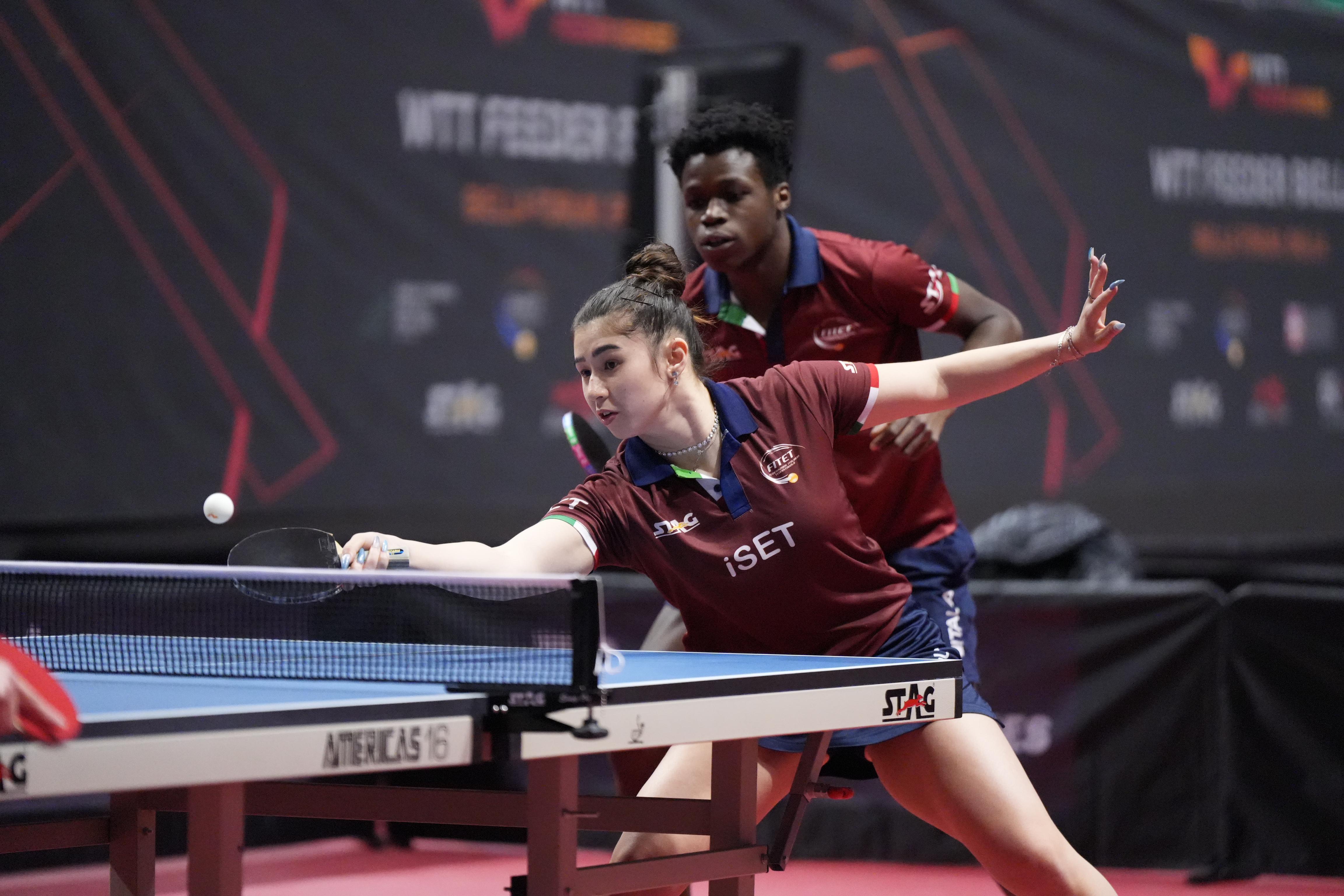 WTT Feeder Biella 2023 John Oyebode e Gaia Monfardini in azione