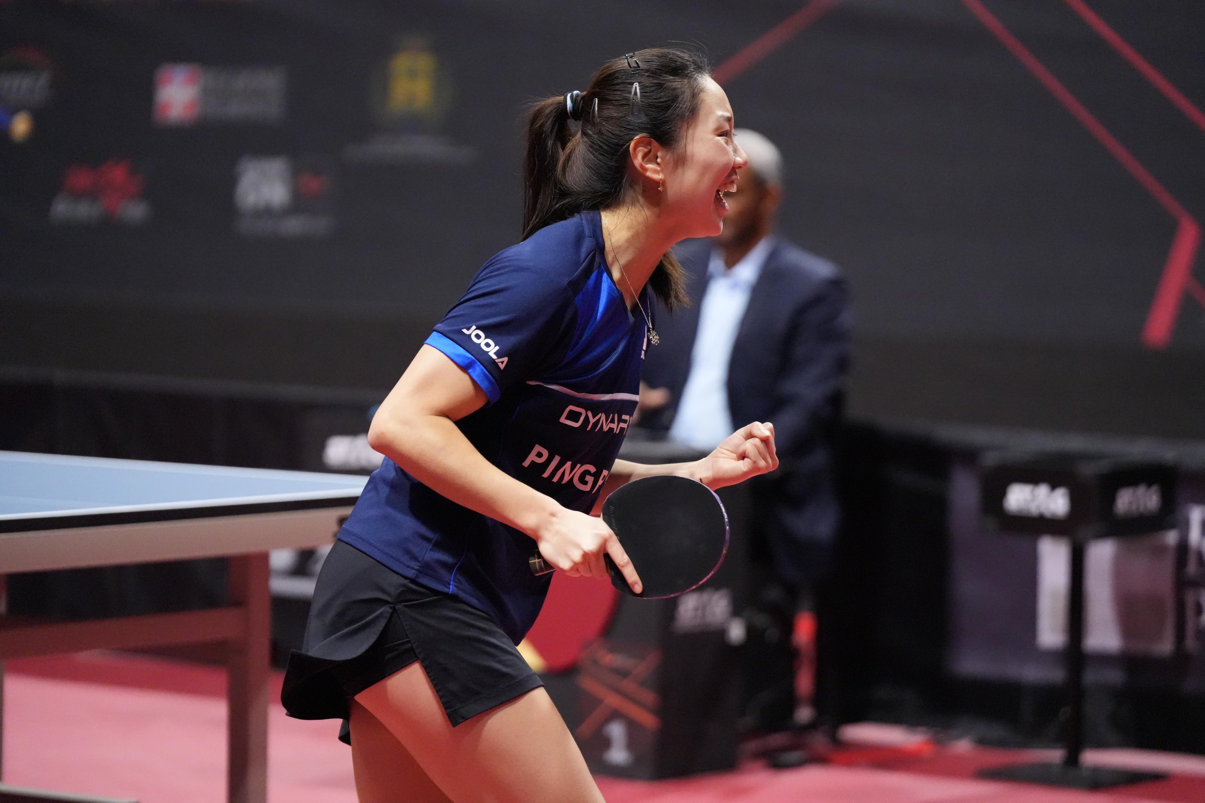 WTT Feeder Biella 2023 Lily Zhang esulta
