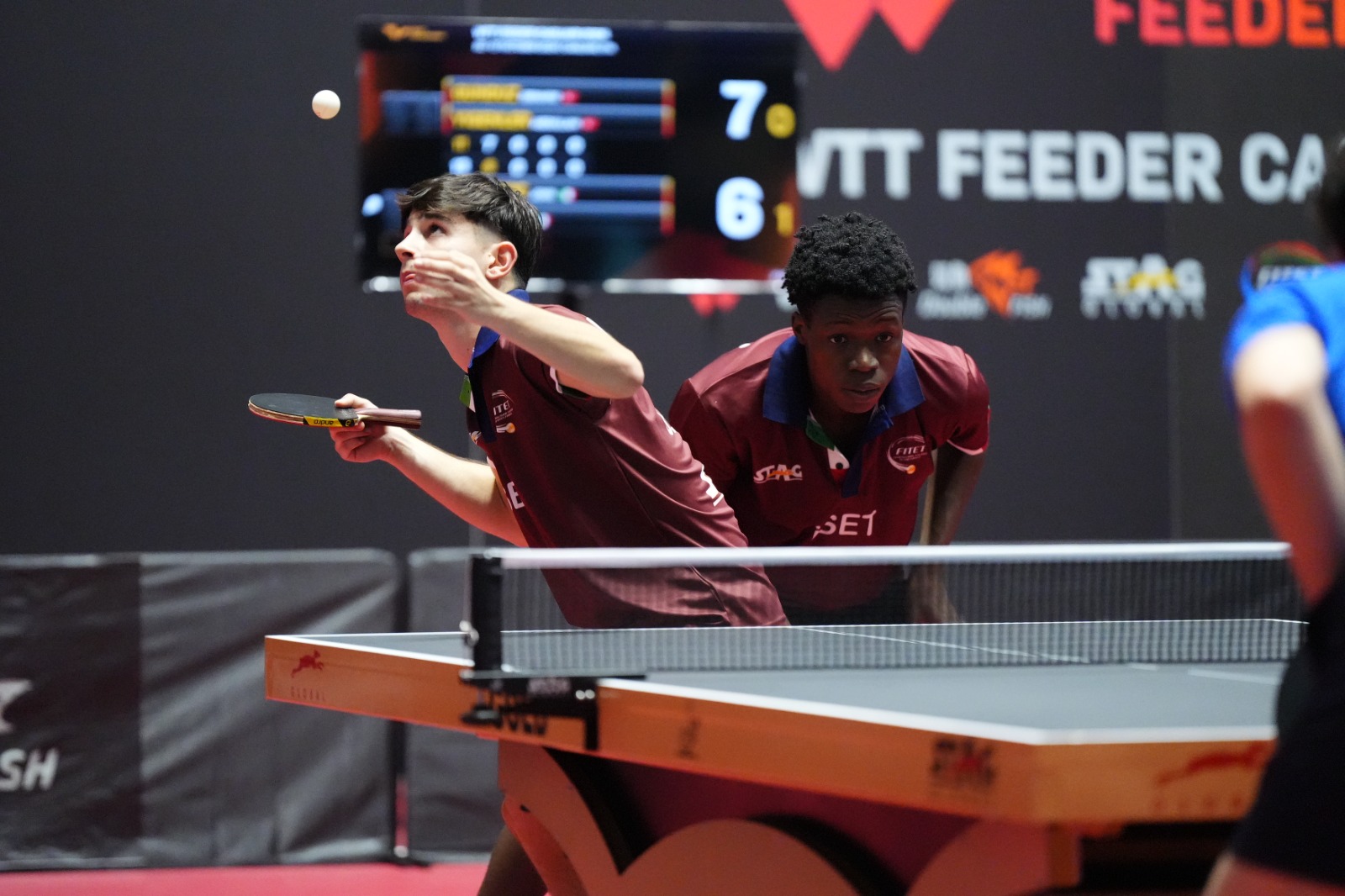 WTT Feeder Cagliari 2024 Carlo Rossi e John Oyebode in azione