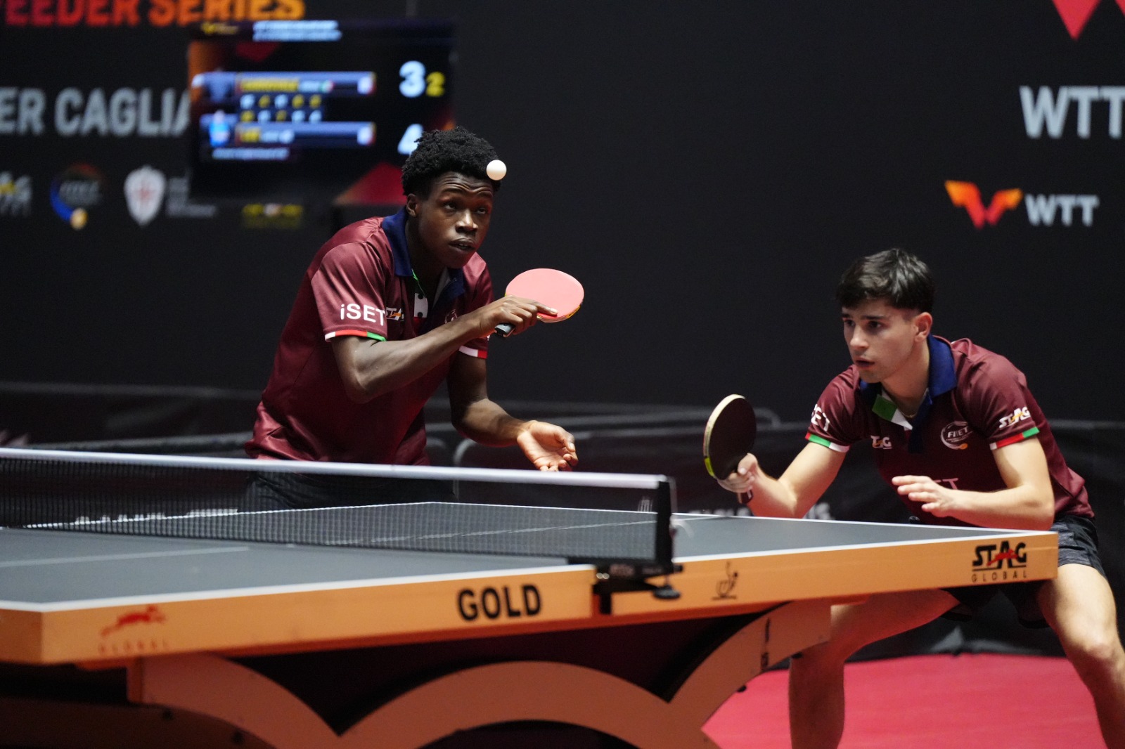 WTT Feeder Cagliari 2024 John Oyebode e Carlo Rossi in azione