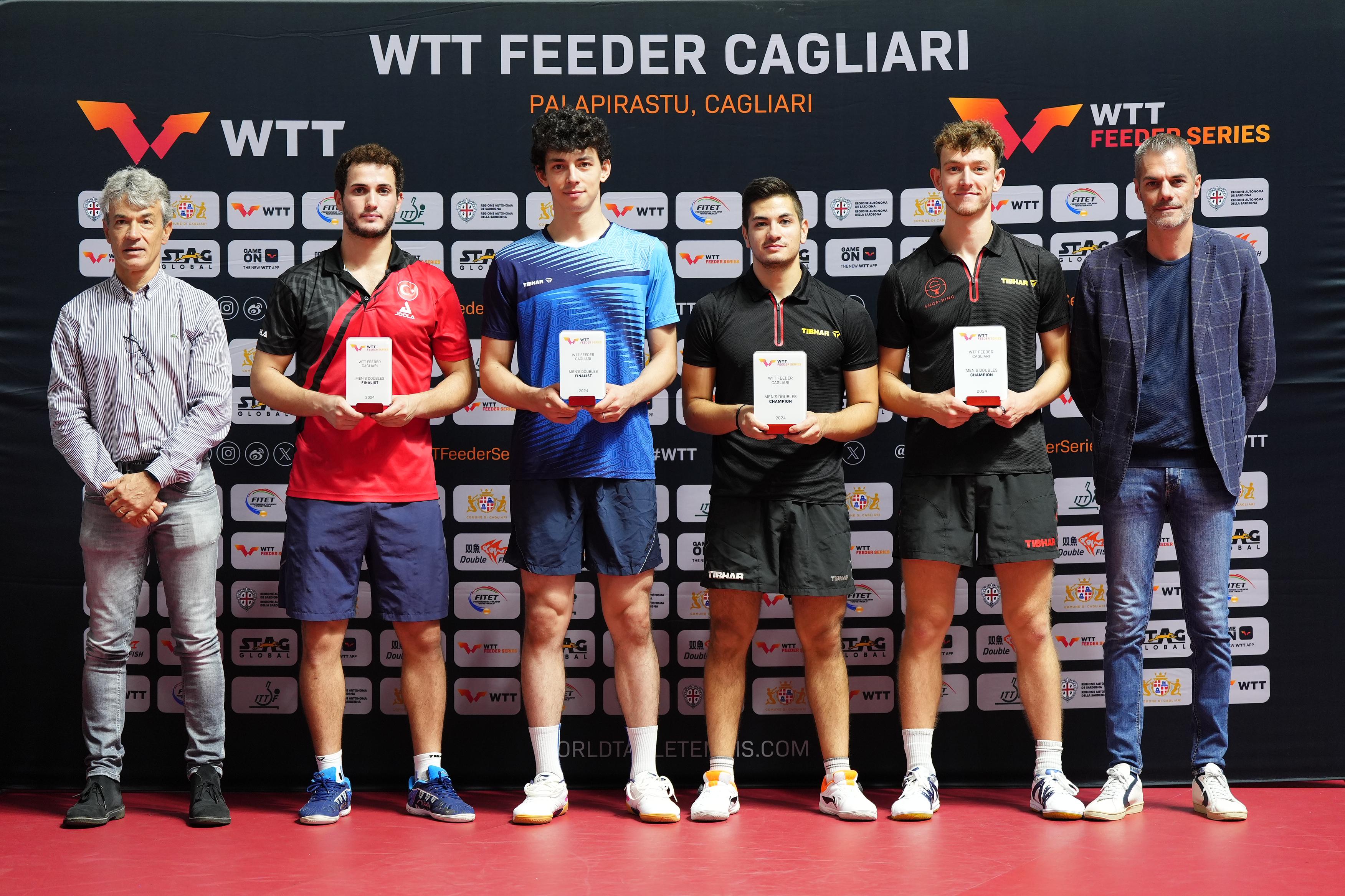 WTT Feeder Cagliari 2024 podio del doppio maschile