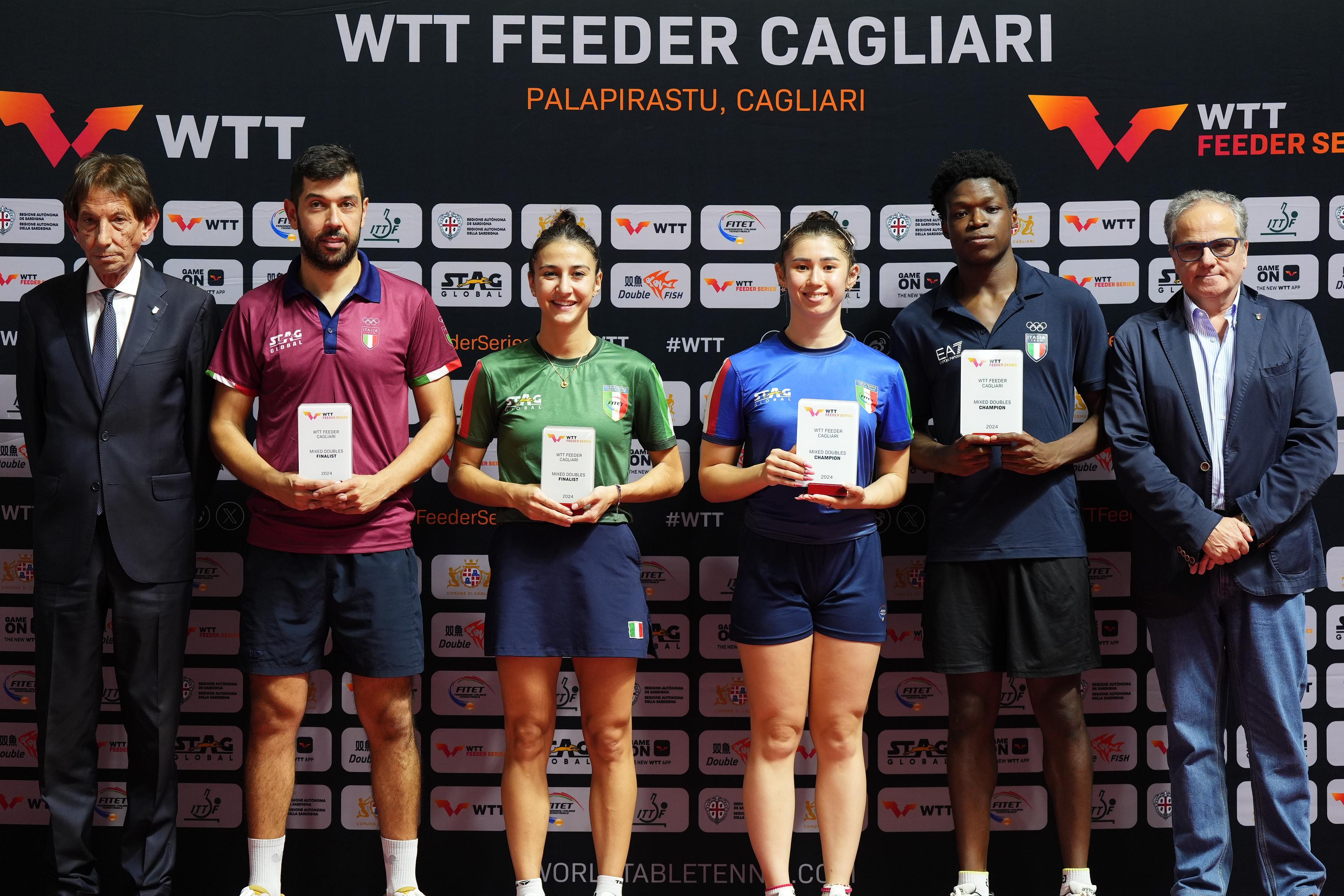 WTT Feeder Cagliari 2024 podio del doppio misto