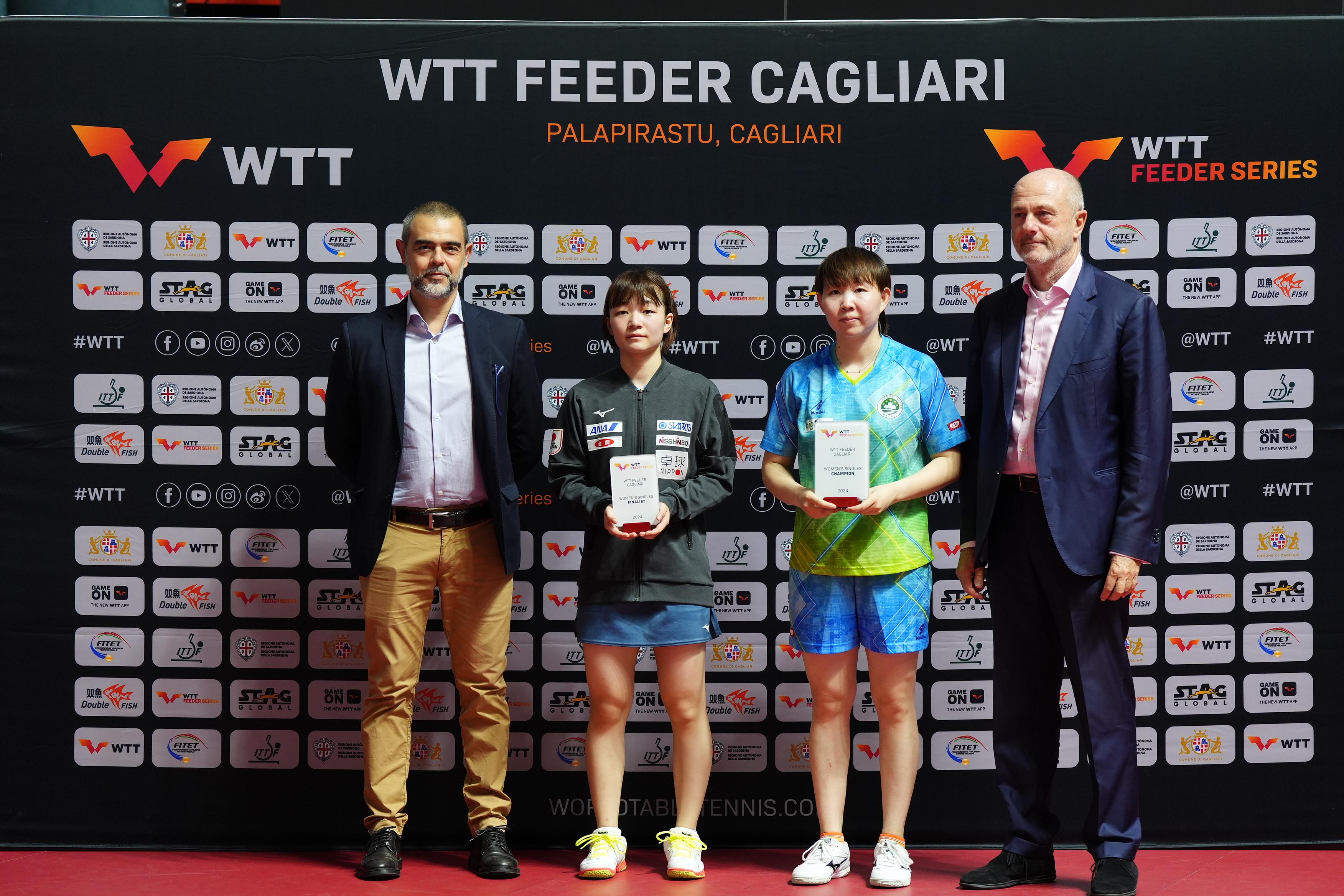 WTT Feeder Cagliari 2024 podio del singolare femminile