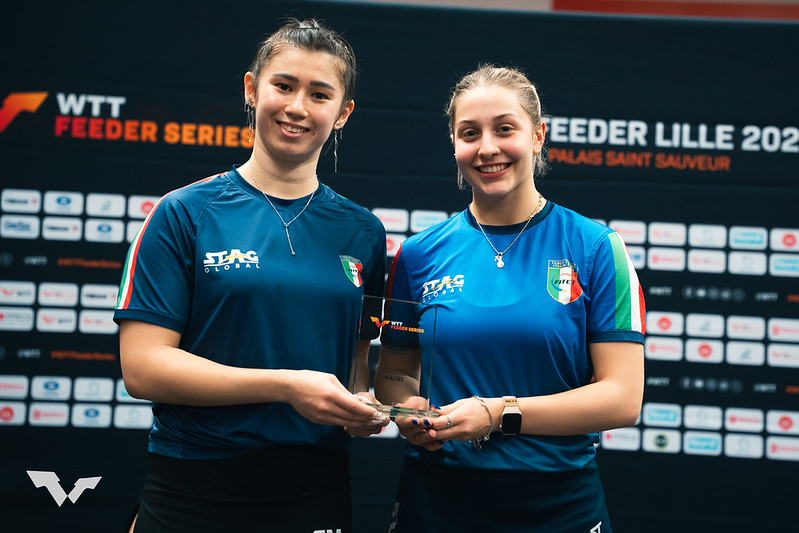 WTT Feeder Lille 2026 Gaia Monfardini e Nicole Arlia seconde nel doppio