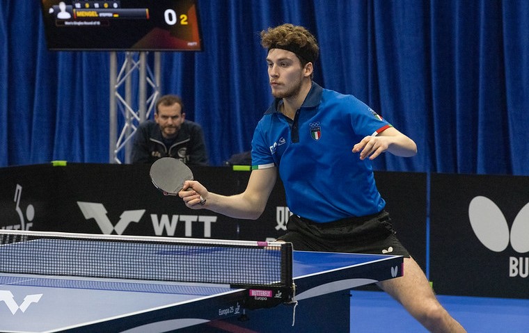 WTT Feeder Manchester 2024 Matteo Mutti in azione