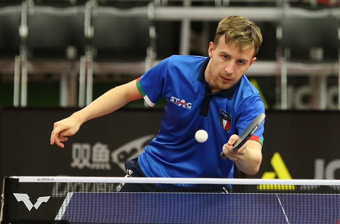 WTT Feeder Olomouc 2022 Leonardo Mutti in azione
