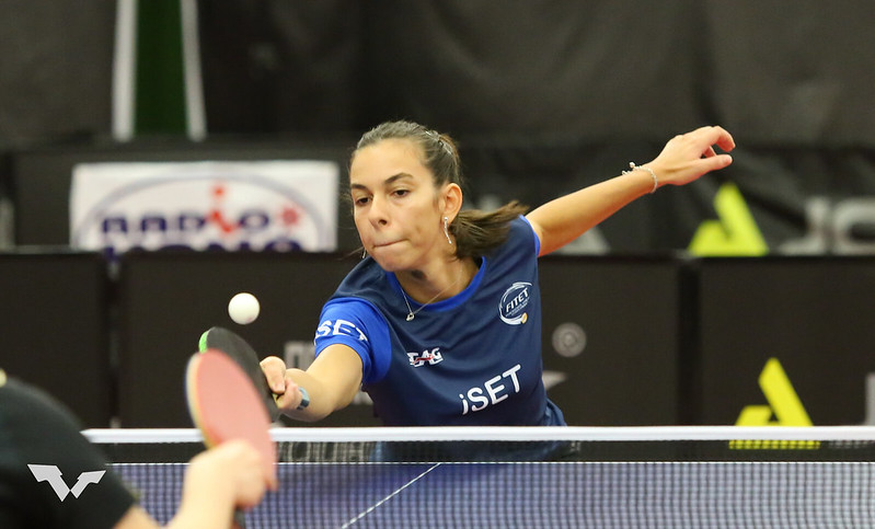 WTT Feeder Olomouc 2022 Valentina Roncallo in azione di diritto