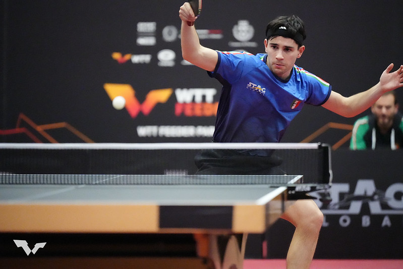 WTT Feeder Parma 2025 Carlo Rossi in azione