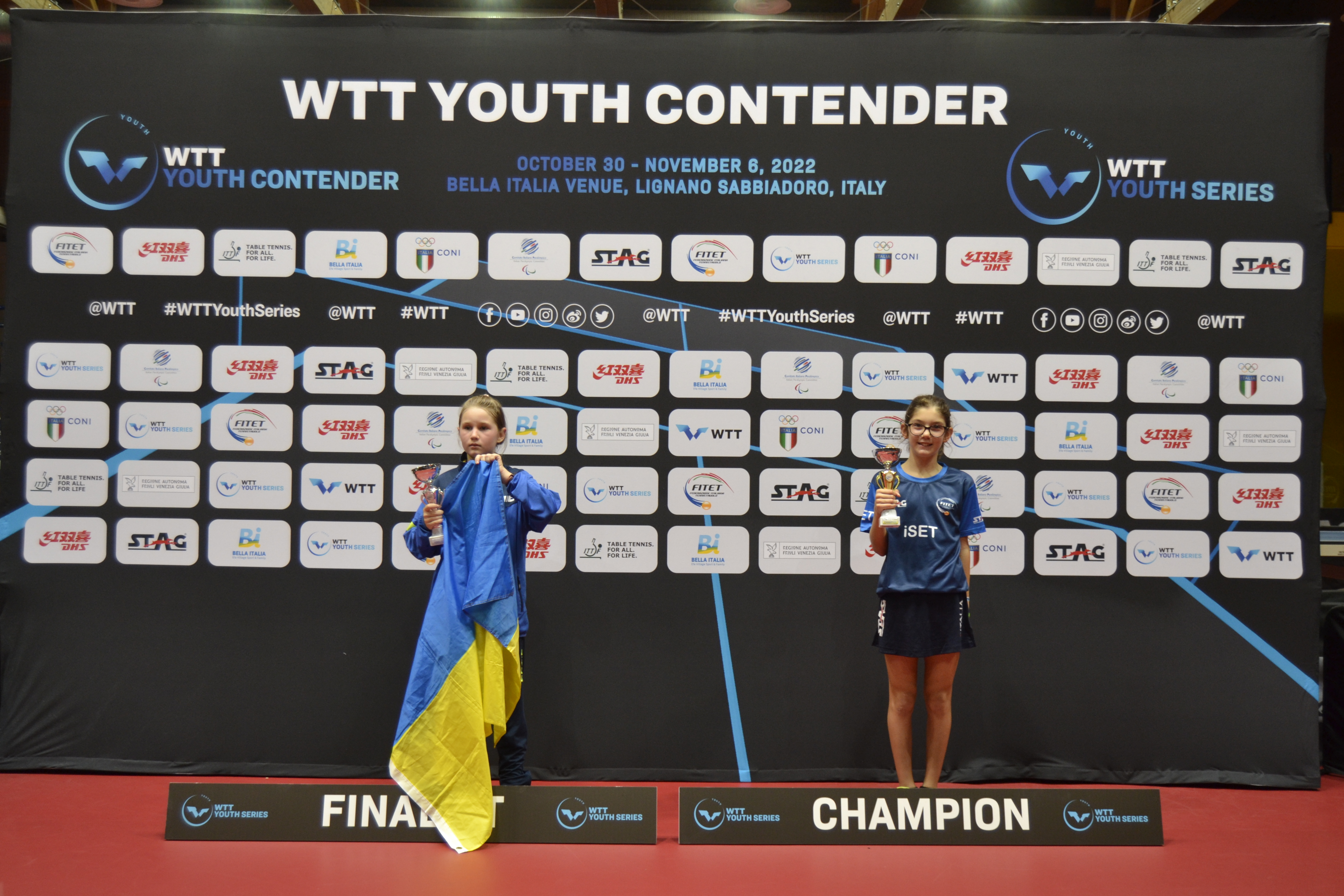 WTT Youth Contender 2022 podio singolare Under 11 femminile