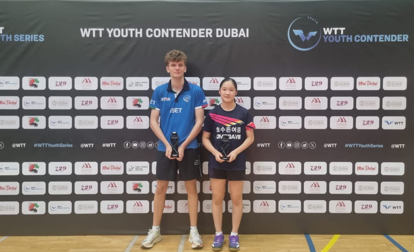 WTT Youth Contender Dubai 2024 Giacomo Izzo terzo con la coreana Lee Haelin nel doppio misto Under 19
