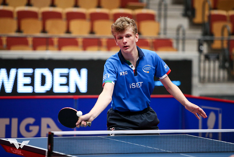 WTT Youth Contender Helsingborg 2022 Giacomo Izzo in azione