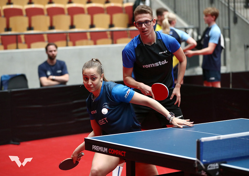 WTT Youth Contender Helsingborg 2023 Nicole Arlia e Andrei Istrate in azione