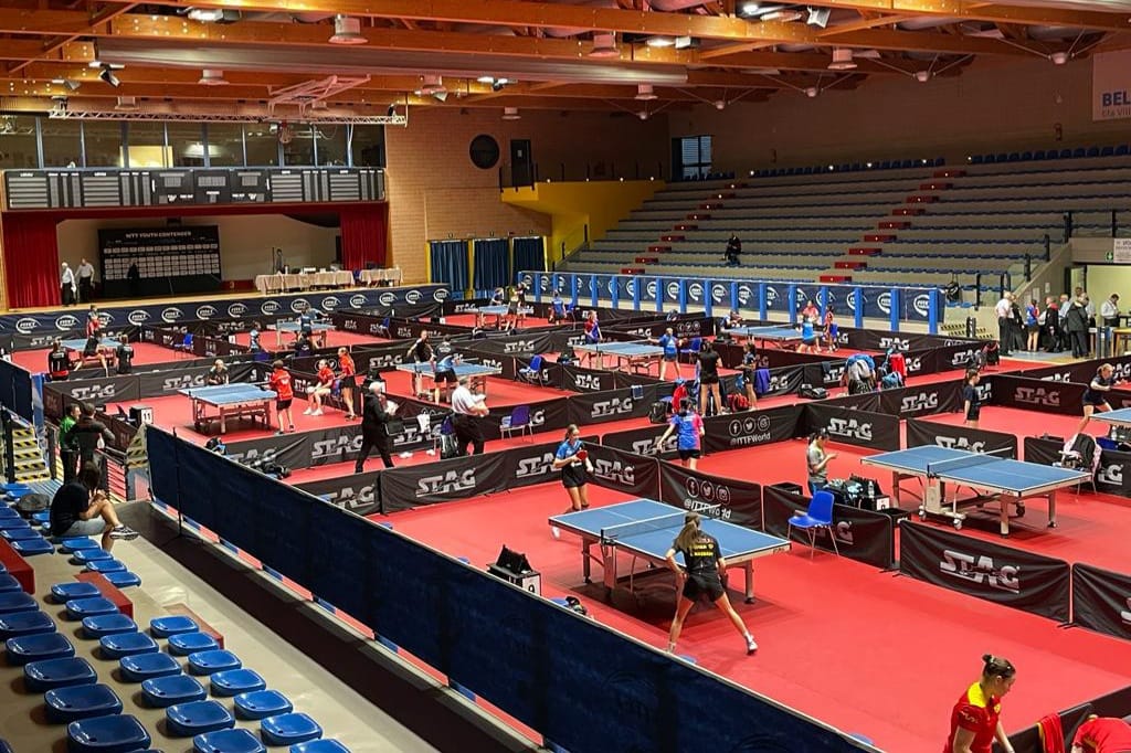 WTT Youth Contender Lignano 2022 panoramica tavoli