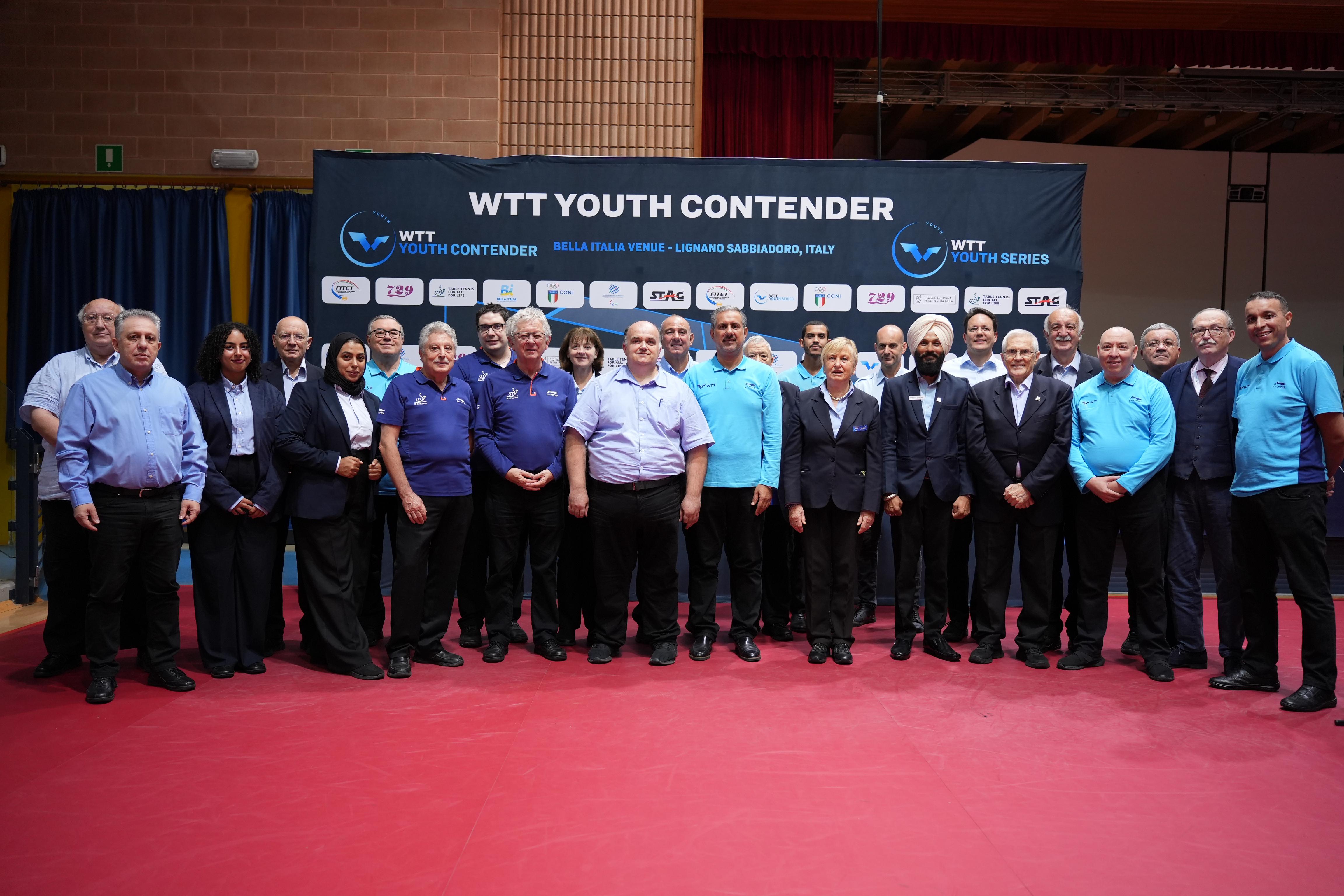 WTT Youth Contender Lignano 2023 gruppo arbitrale