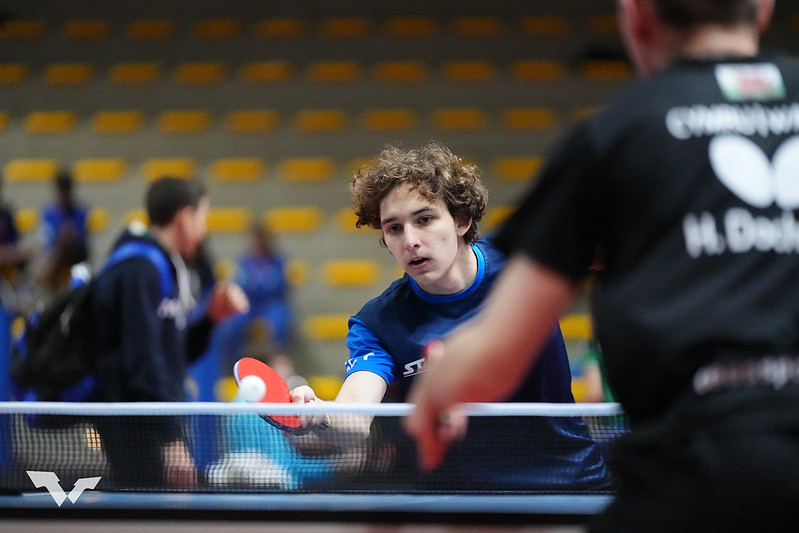 WTT Youth Contender Lignano 2024 Federico Vallino Costassa in azione di diritto