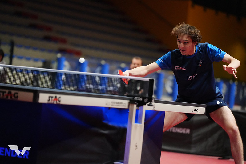 WTT Youth Contender Lignano 2024 Federico Vallino Costassa in azione di rovescio