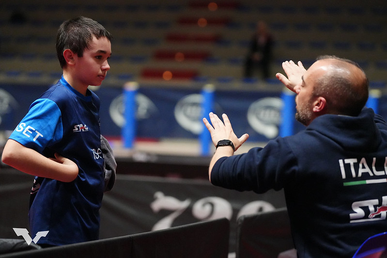 WTT Youth Contender Lignano 2024 Giorgio Borghese e il tecnico Emmanuele Delsante