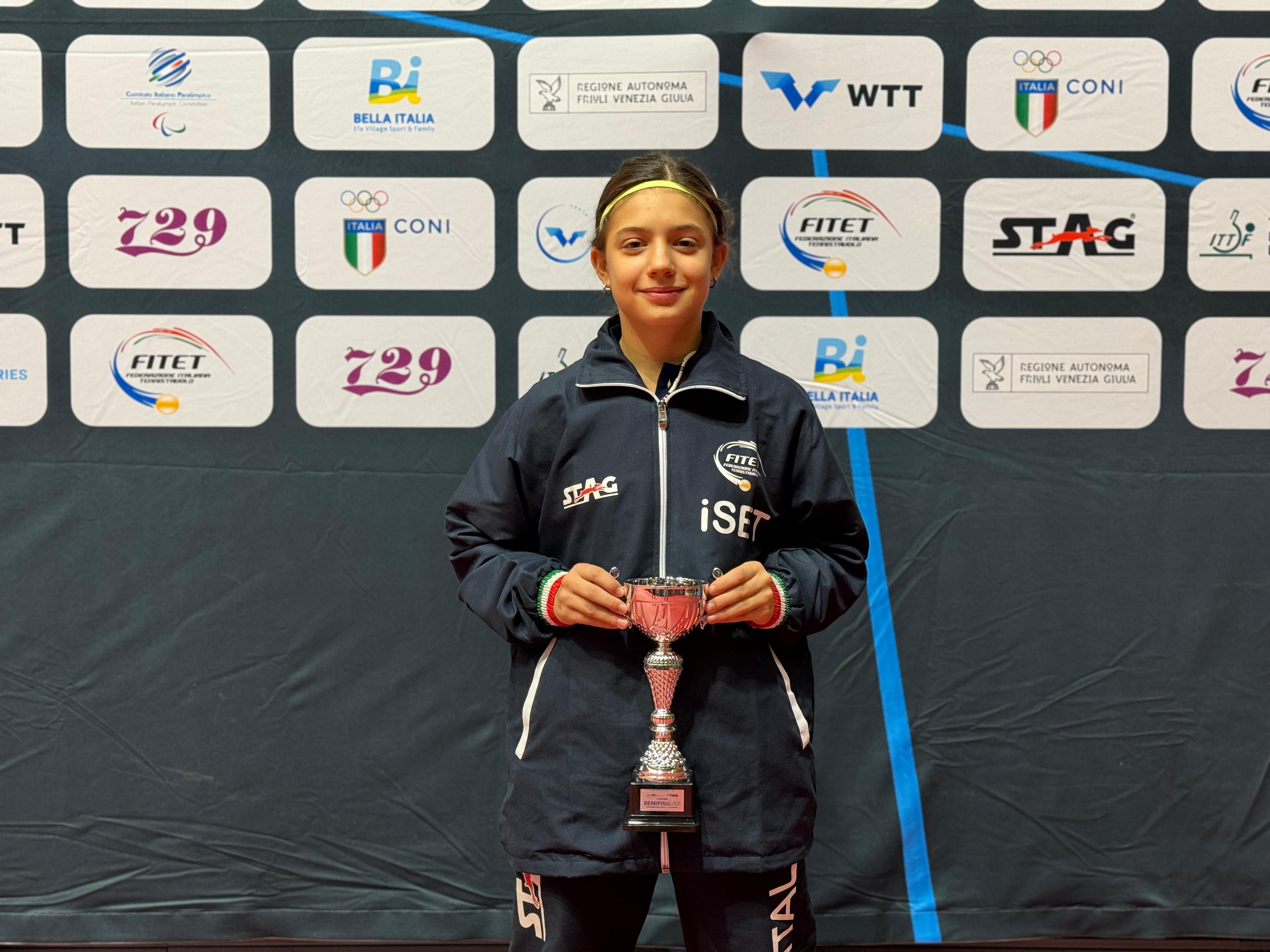 WTT Youth Contender Lignano 2024 Serena Rossati terza nel singolare Under 11