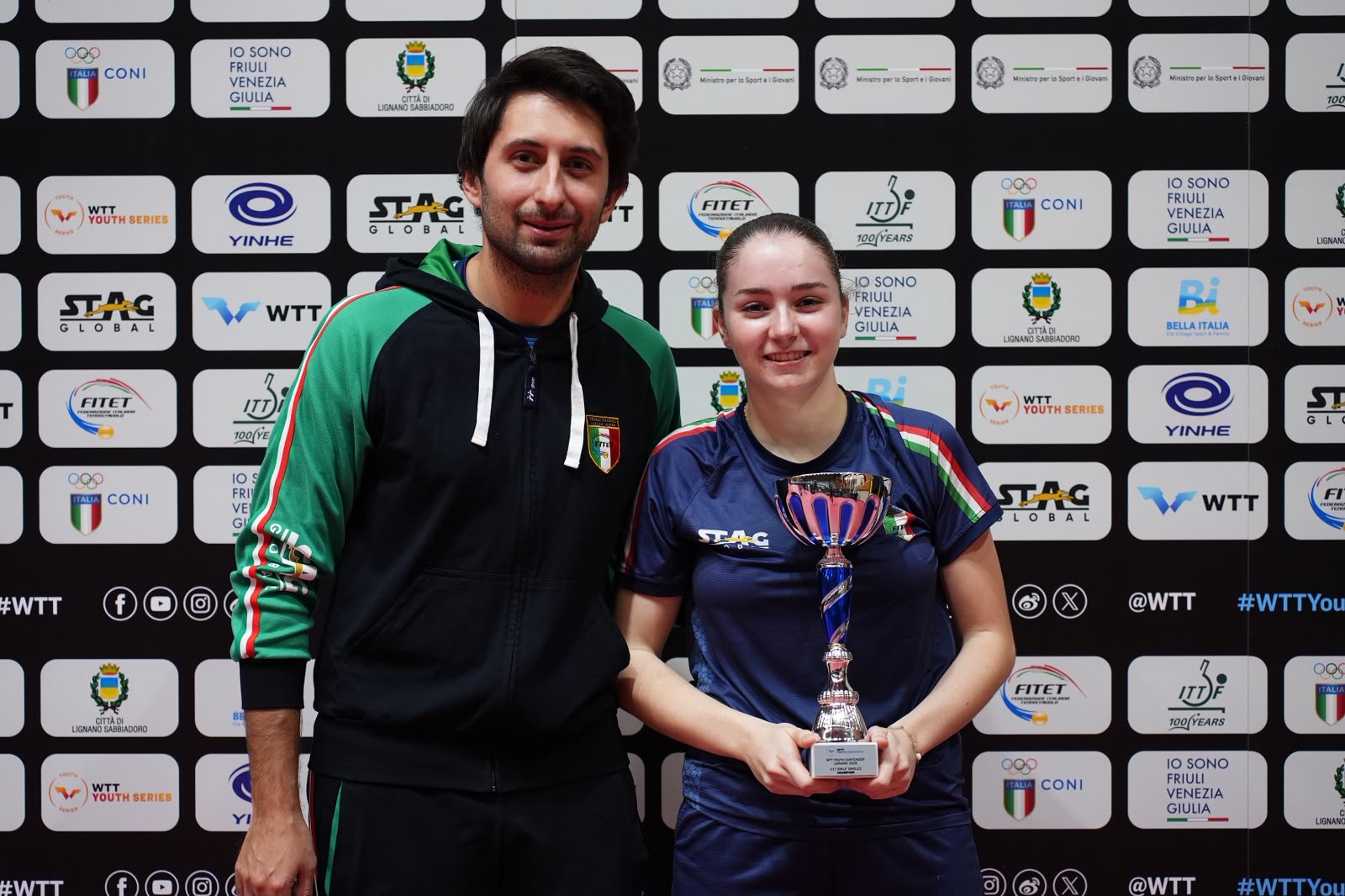 WTT Youth Contender Lignano 2026 Manon Loth con Robert Stamenkovski