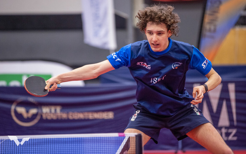 WTT Youth Contender Metz 2022 Federico Vallino Costassa in azione