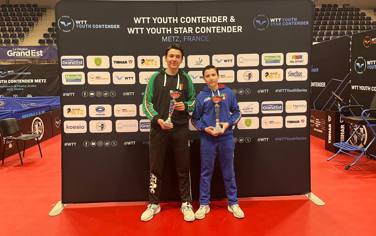 WTT Youth Contender Metz Pietro Campagna primo nel singolare Under 13 e Giulio Campagna secondo nellUnder 17