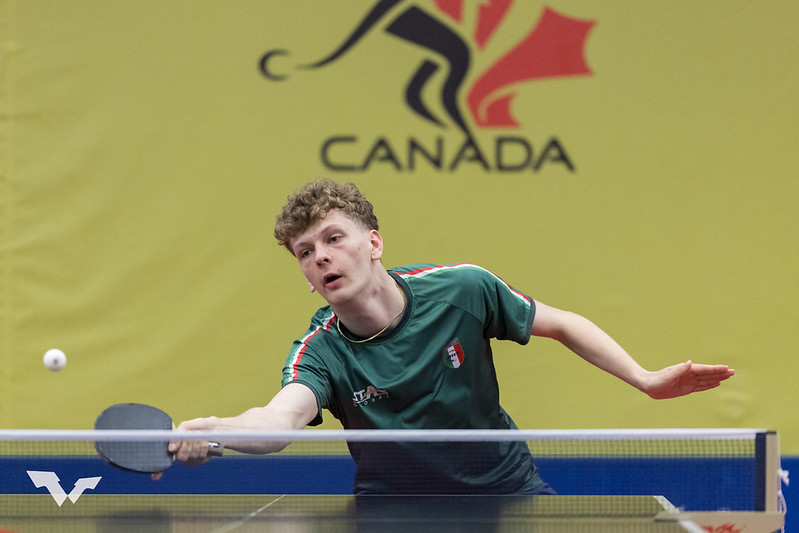 WTT Youth Contender Missisauga 2026 Giacomo Izzo in azione di diritto
