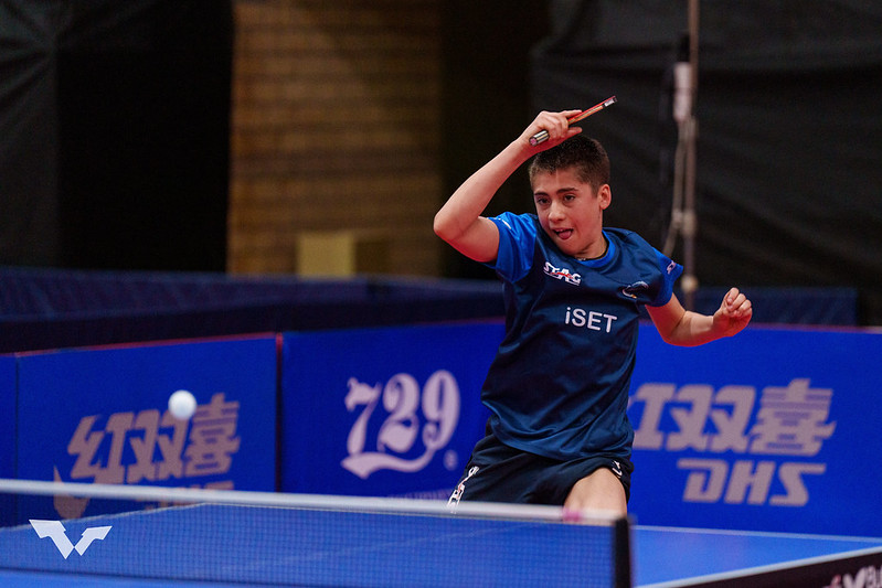 WTT Youth Contender Platja dAro 2024 Francesco Trevisan in azione di diritto