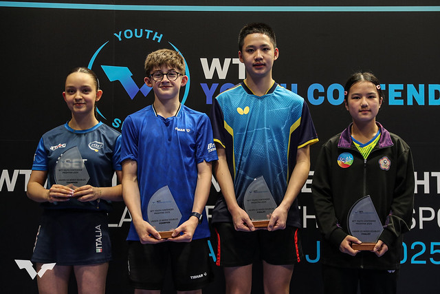 WTT Youth Contender Prishtina 2025 Gioia Picu a Kacper Piwowar vincitori del doppio misto Under 15