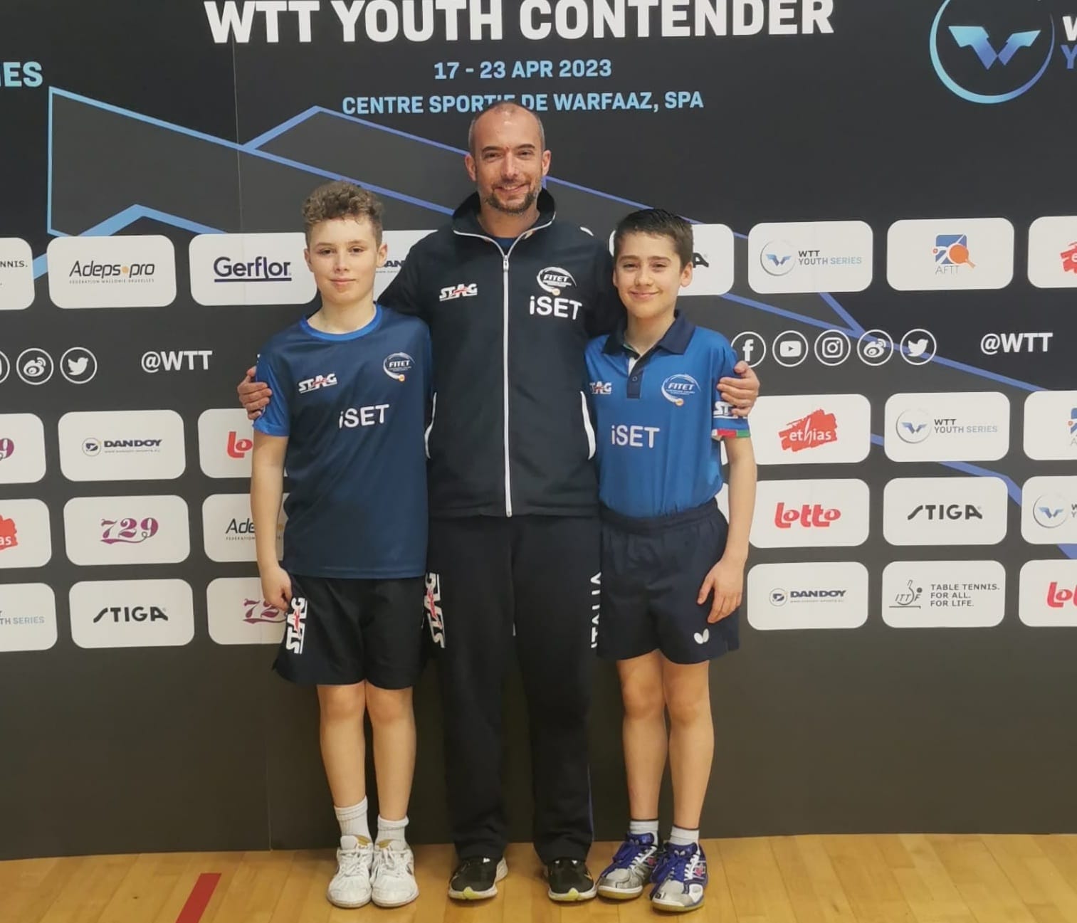 WTT Youth Contender Spa 2023 Danilo Faso Emmanuele Delsante e Francesco Trevisan