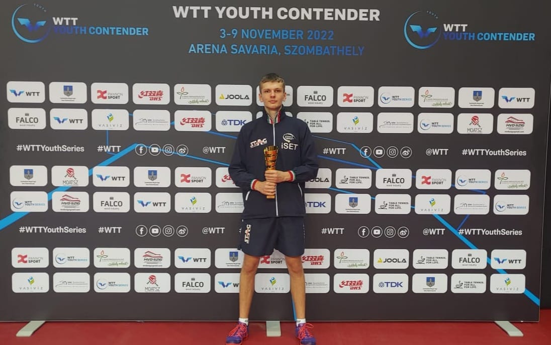 WTT Youth Contender Szombathely 2022 Giacomo Izzo terzo nel singolare Under 15