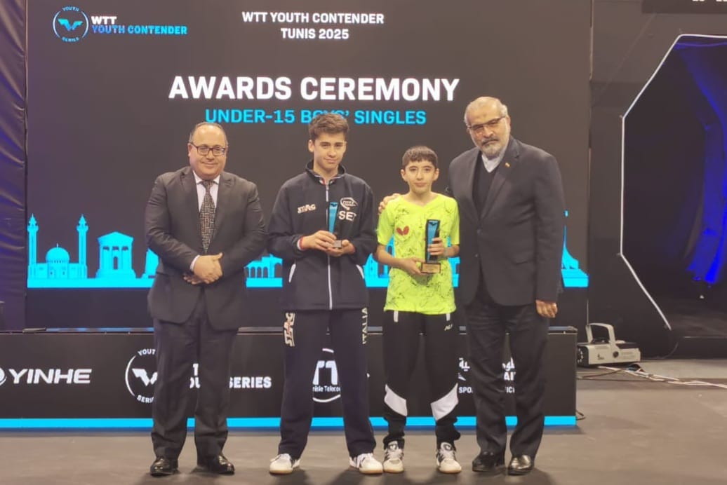 WTT Youth Contender Tunis 2025 Francesco Trevisan secondo nel singolare Under 15