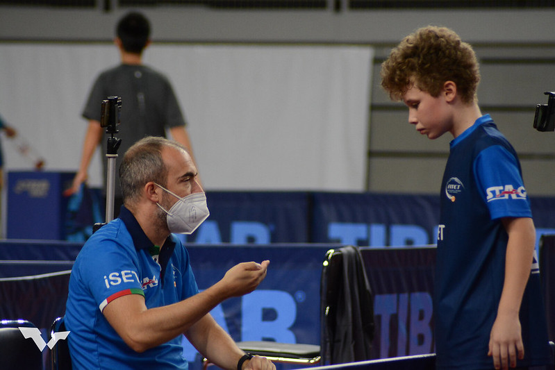 WTT Youth Contender Varazdin 2022 Danilo Faso con il tecnico Emmanuele Delsante