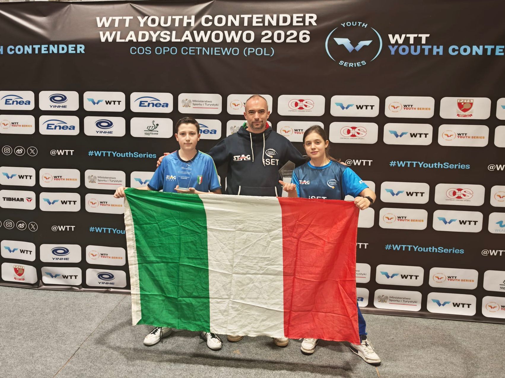 WTT Youth Contender Wladyslawowo 2026 Pietro Campagna primo e Serana Rossti terza nei singolari Under 13