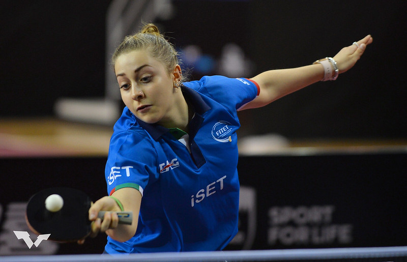 WTT Youth Star Contender Doha 2022 Nicole Arlia in azione di diritto