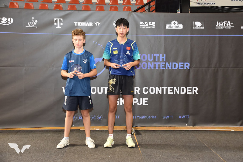 WTT Youth Star Contender Skopje 2024 podio del singolare Under 15 con Danilo Faso secondo