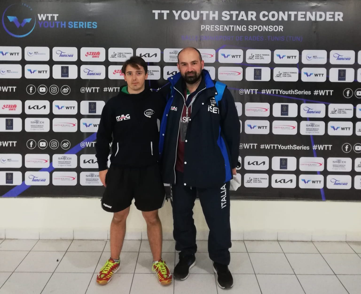 WTT Youth Star Contender Tunis 2022 Andrea Puppo e Ivan Malagoli