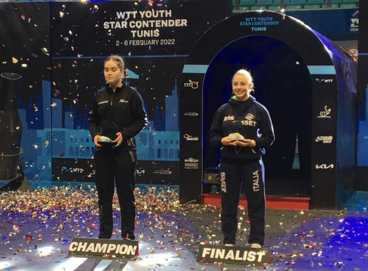 WTT Youth Star Contender Tunis 2022 Nicole Arlia sul podio