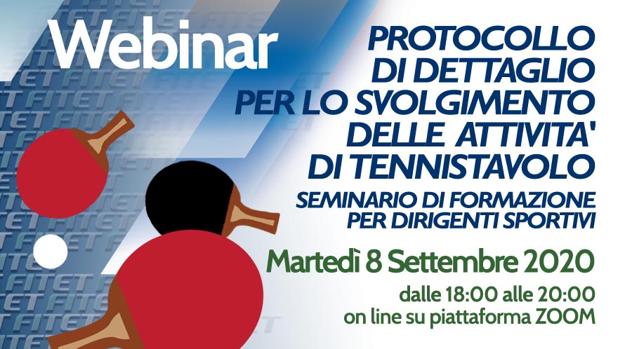 Webinar dell8 settembre 2020 sul nuovo protocollo