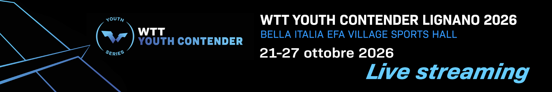 WTT YouthContender lignano2026 BANNER