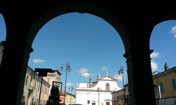 CastelGoffredo Piazza Mazzini dalla loggia del Palazzo Comunale rdm